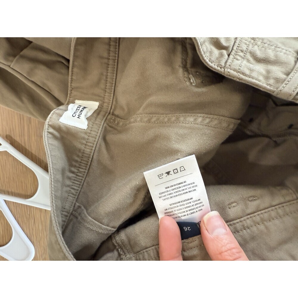 $238 Citizens of humanity pants Women's 26 Agni utility button fly brown cotton - Picture 5 of 7